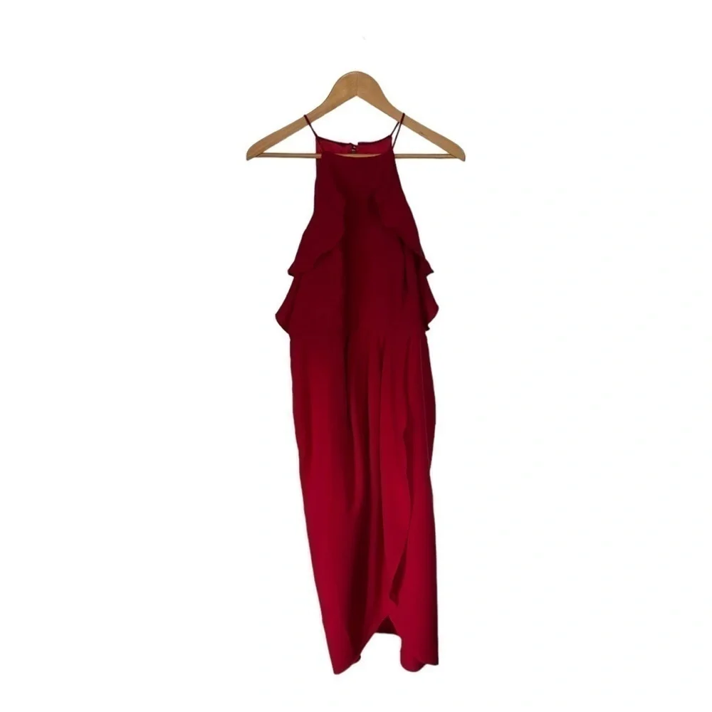 City‎ Chic Love Siren Ruffled Cold Shoulder Tulip Midi Dress Size 12 New